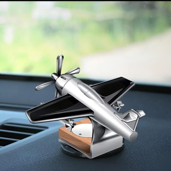 Aeroplane Car Air Freshener | Car Dashboard Solar Decoration Plane