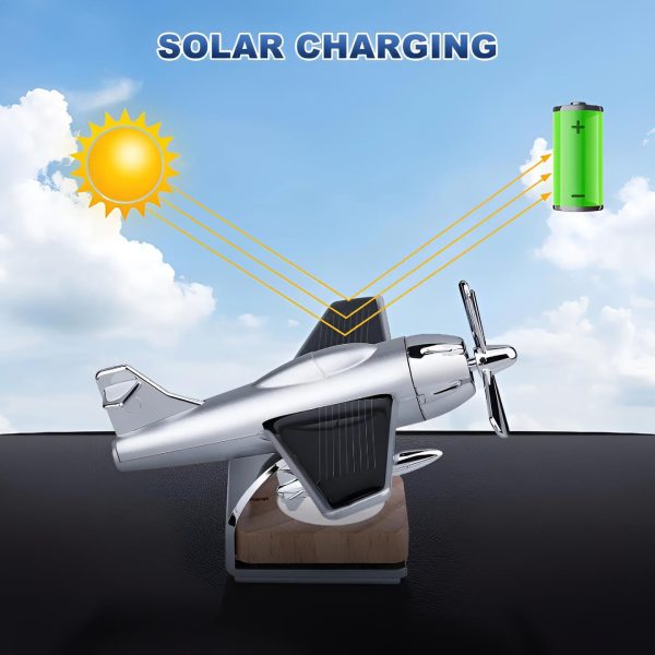 Aeroplane Car Air Freshener | Car Dashboard Solar Decoration Plane