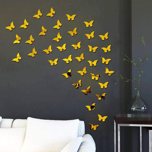 (pack Of 30) 3d Acrylic Butterfly Wall Decoration Items For Home