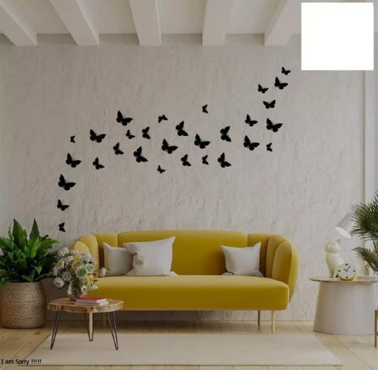 (pack Of 30) 3d Wooden Butterfly Wooden Wall Decoration Items For Home