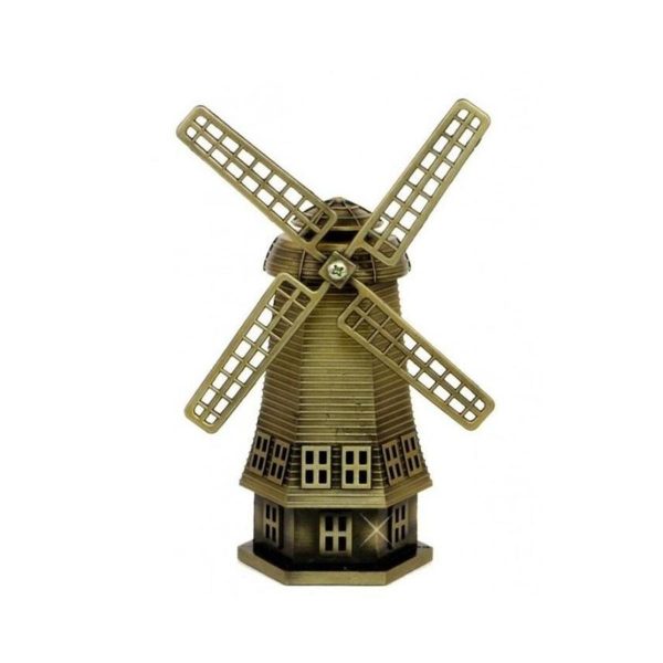 Rotatable Wind Mill Metal Monument For  Office