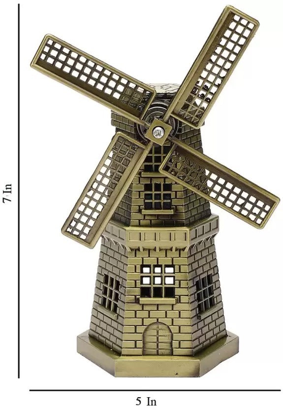 Rotatable Wind Mill Metal Monument For  Office