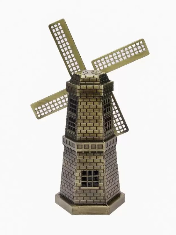 Rotatable Wind Mill Metal Monument For  Office